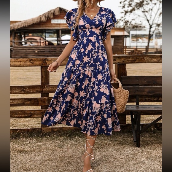 Boho floral print maxi dress - Picture 5 of 7